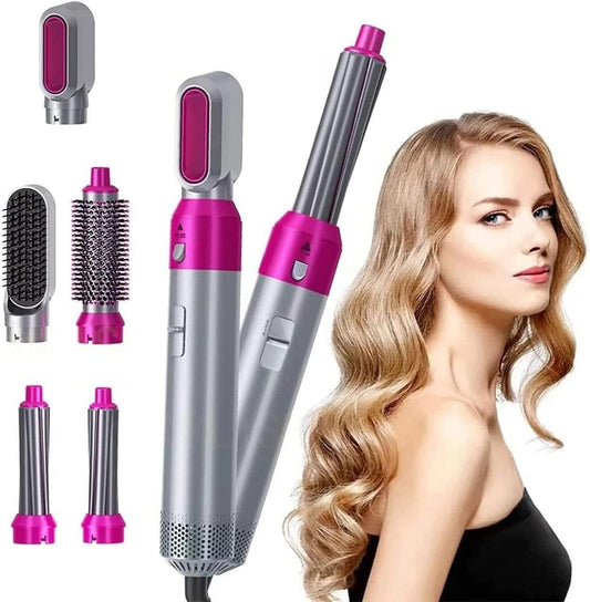 Multifunctional 5 IN 1 Hair Styling Tool Detachable Hot Air Brush Hair Dryer with Comb