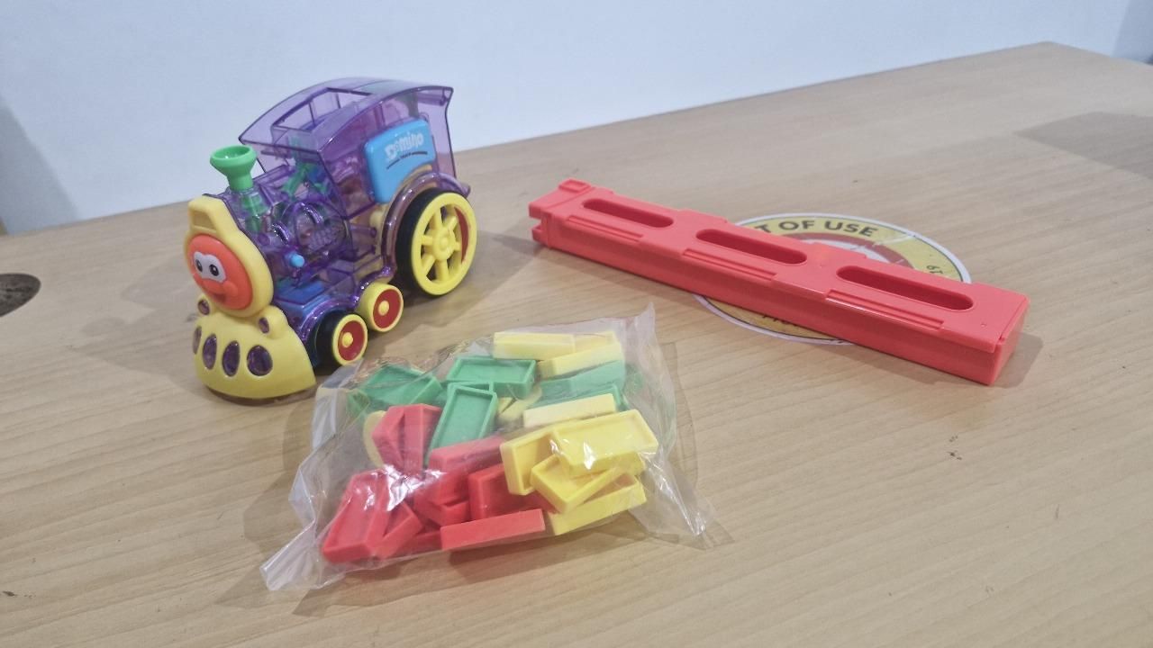 Train Toy Domino Set for Kids - BPA-Free Plastic with Sound Effects