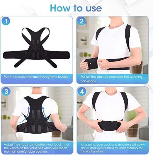 Adjustable Back Posture Corrector | Slouching Relieve Pain Belt Women & Men