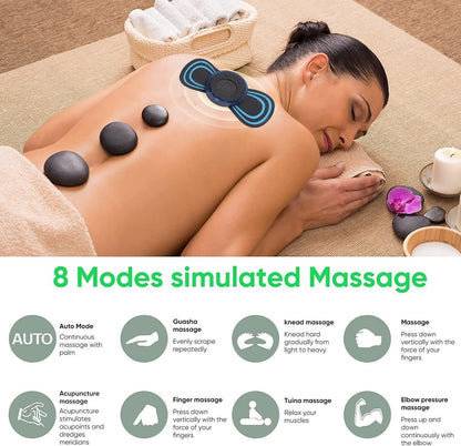 Mini Massager with 8 Modes and 19 Strength Levels | Rechargeable Electric Massager